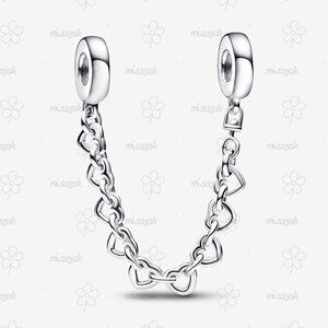 Pandora Linked Hearts Safety Chain